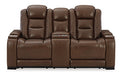 The Man-Den Power Reclining Loveseat with Console - World Furniture Gallery (Newark, CA)