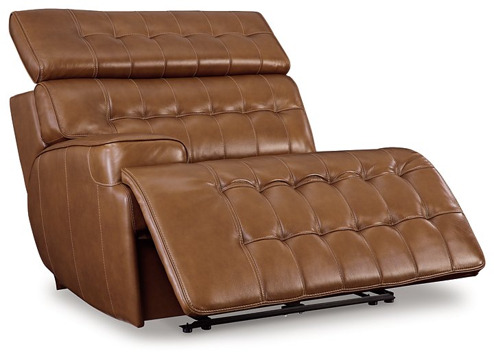 Temmpton Power Reclining Sectional Loveseat with Console - World Furniture Gallery (Newark, CA)