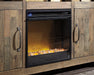 Camiburg Corner TV Stand with Electric Fireplace - World Furniture Gallery (Newark, CA)