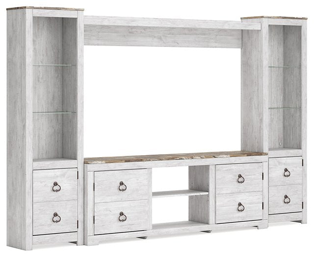 Willowton 4-Piece Entertainment Center - World Furniture Gallery (Newark, CA)