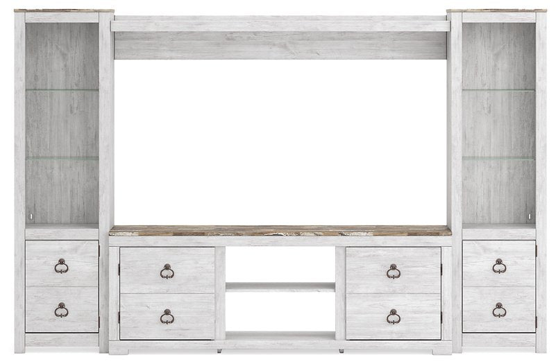 Willowton 4-Piece Entertainment Center - World Furniture Gallery (Newark, CA)