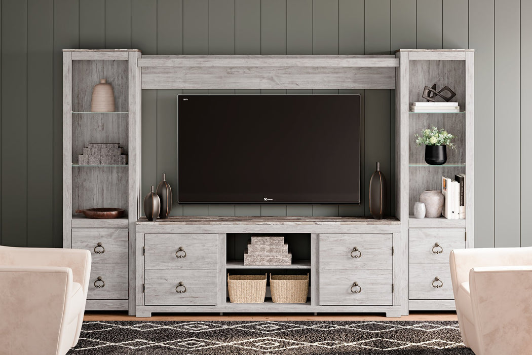 Willowton 4-Piece Entertainment Center - World Furniture Gallery (Newark, CA)