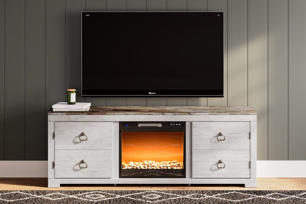 Willowton TV Stand with Electric Fireplace - World Furniture Gallery (Newark, CA)