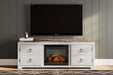 Willowton 72" TV Stand with Electric Fireplace - World Furniture Gallery (Newark, CA)