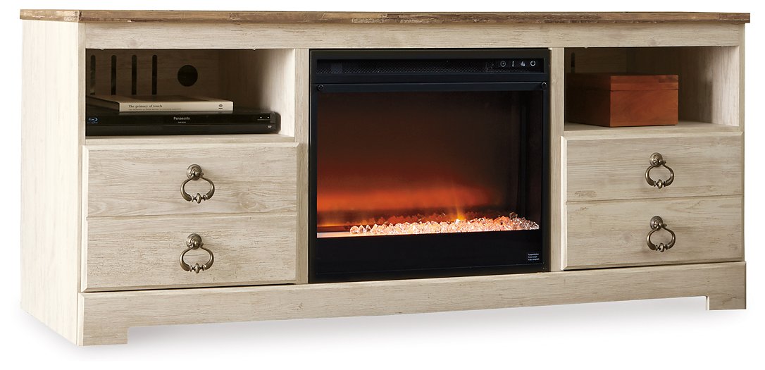 Willowton 64" TV Stand with Electric Fireplace - World Furniture Gallery (Newark, CA)