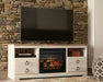 Willowton 64" TV Stand with Electric Fireplace - World Furniture Gallery (Newark, CA)