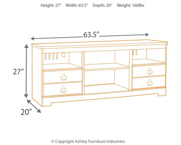 Willowton 64" TV Stand with Electric Fireplace - World Furniture Gallery (Newark, CA)