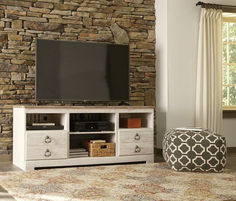 Willowton 64" TV Stand with Electric Fireplace - World Furniture Gallery (Newark, CA)