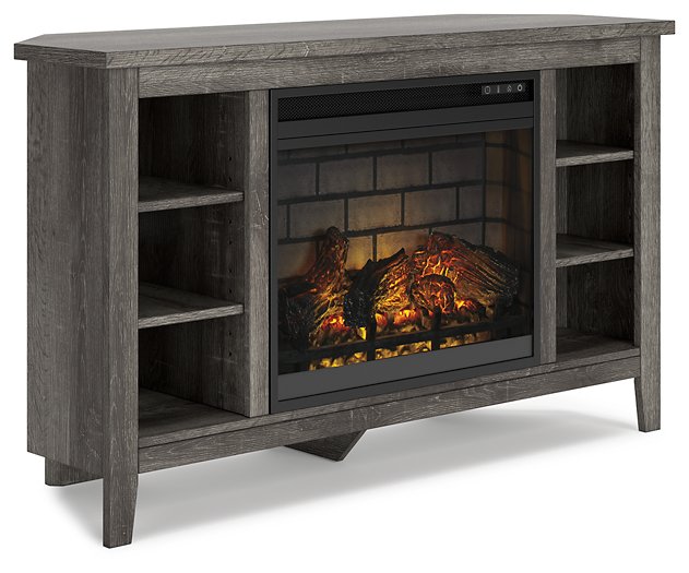 Arlenbry Corner TV Stand with Electric Fireplace - World Furniture Gallery (Newark, CA)