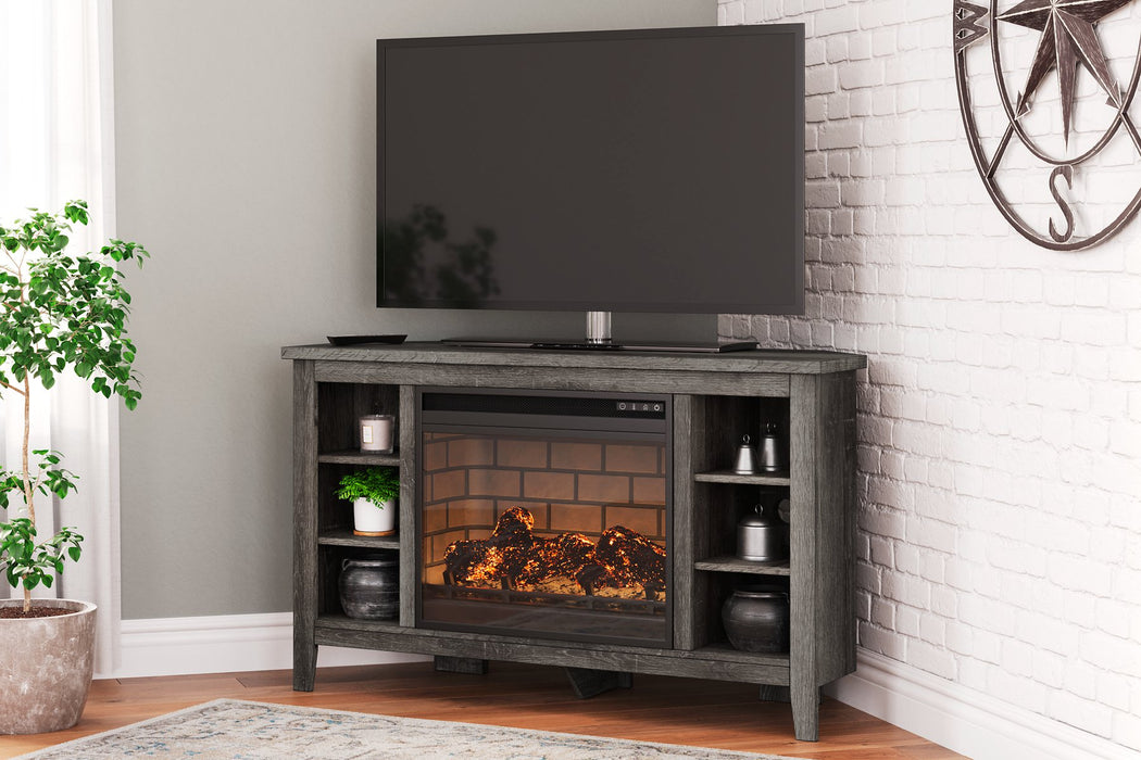 Arlenbry Corner TV Stand with Electric Fireplace - World Furniture Gallery (Newark, CA)