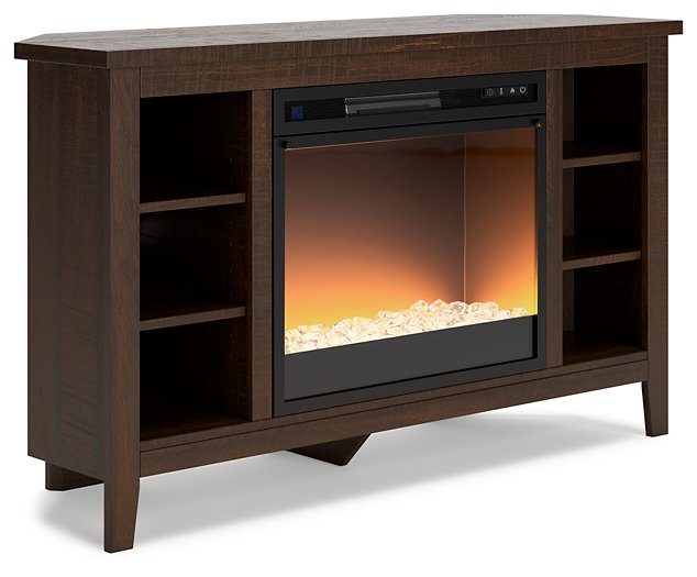 Camiburg Corner TV Stand with Electric Fireplace - World Furniture Gallery (Newark, CA)