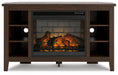 Camiburg Corner TV Stand with Electric Fireplace - World Furniture Gallery (Newark, CA)