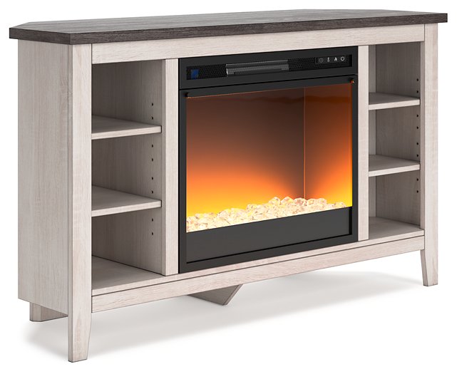 Dorrinson Corner TV Stand with Electric Fireplace image