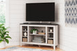 Dorrinson Corner TV Stand with Electric Fireplace - World Furniture Gallery (Newark, CA)