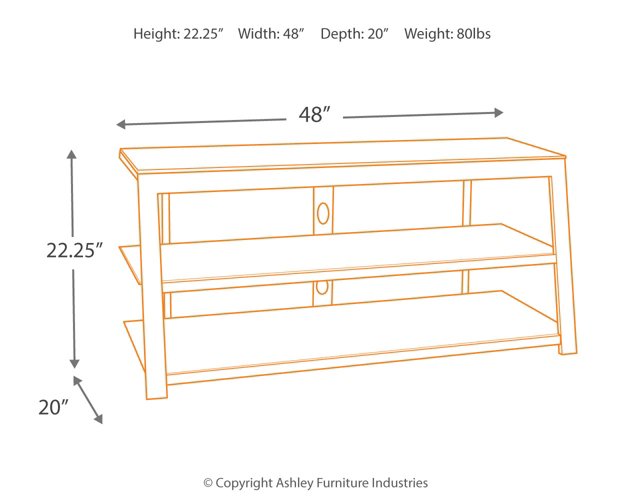 Rollynx 48" TV Stand - World Furniture Gallery (Newark, CA)