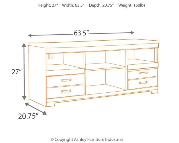 Trinell 63" TV Stand with Electric Fireplace - World Furniture Gallery (Newark, CA)