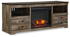 Trinell 63" TV Stand with Electric Fireplace - World Furniture Gallery (Newark, CA)