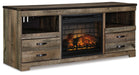 Trinell 63" TV Stand with Electric Fireplace - World Furniture Gallery (Newark, CA)