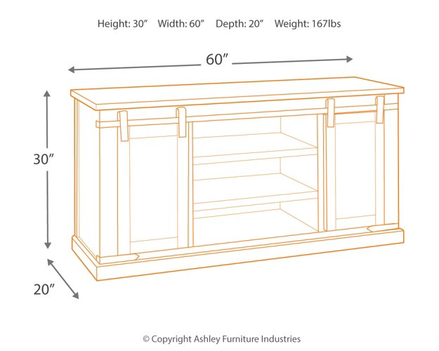 Budmore 60" TV Stand - World Furniture Gallery (Newark, CA)