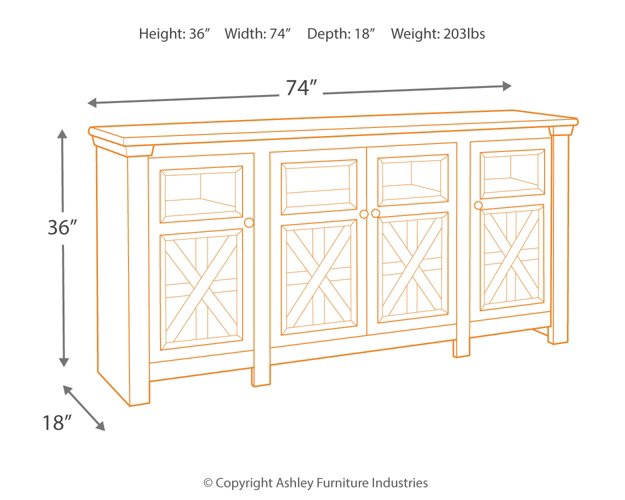 Bolanburg 74" TV Stand - World Furniture Gallery (Newark, CA)