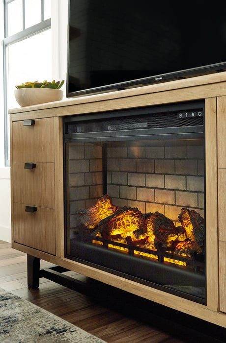 Freslowe TV Stand with Electric Fireplace - World Furniture Gallery (Newark, CA)