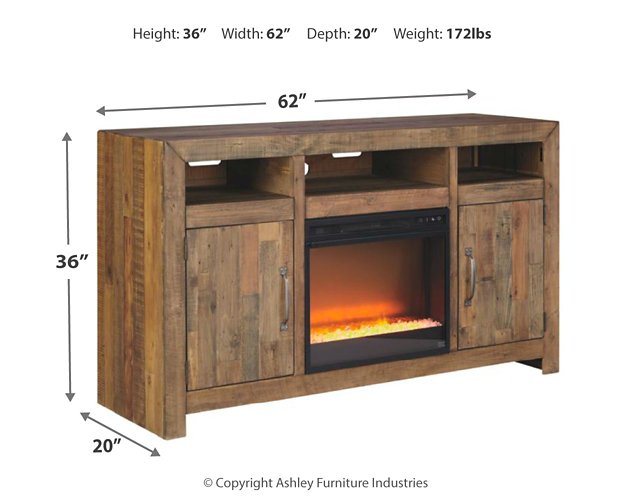 Sommerford 62" TV Stand with Electric Fireplace - World Furniture Gallery (Newark, CA)