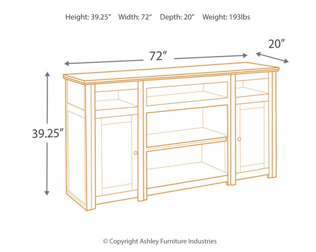 Harpan 72" TV Stand - World Furniture Gallery (Newark, CA)