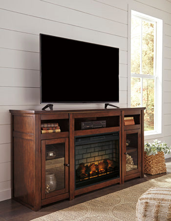 Harpan 72" TV Stand with Electric Fireplace - World Furniture Gallery (Newark, CA)