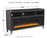 Todoe 65" TV Stand with Electric Fireplace - World Furniture Gallery (Newark, CA)