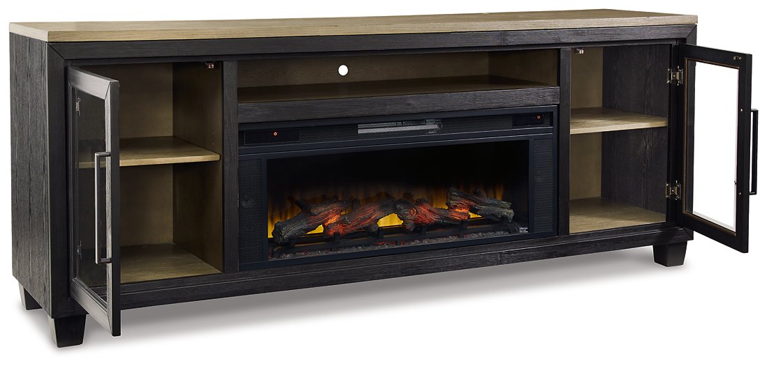 Foyland 83" TV Stand with Electric Fireplace - World Furniture Gallery (Newark, CA)