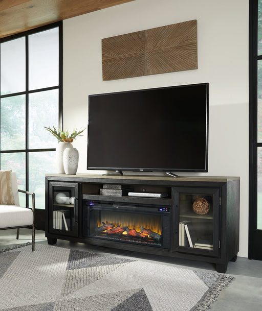 Foyland 83" TV Stand with Electric Fireplace - World Furniture Gallery (Newark, CA)