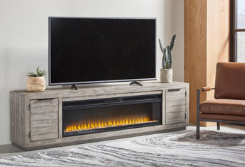 Naydell 92" TV Stand with Electric Fireplace - World Furniture Gallery (Newark, CA)